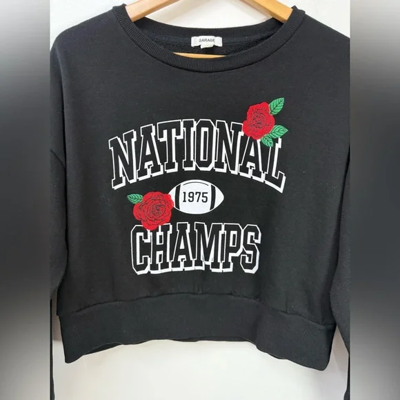 Garage Women’s Cropped Sweatshirt size L - Picture 3 of 8